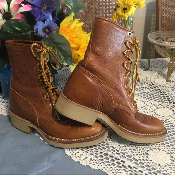 🌹2X HOST PICK- JUSTIN LACE BOOTS/TEXNO CREPE OIL RESISTING BOOTS - Picture 2 of 5